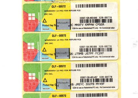 Professional Windows 10 Product Key Sticker Lisensi Sticker Label Kunci