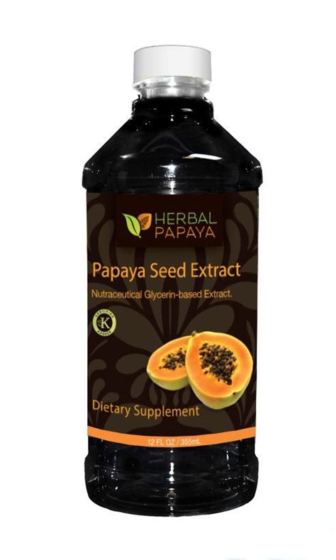 Papaya Seed Liquid Extract Oz Bottle Papaya Seeds Promote
