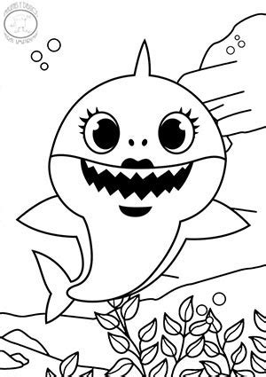 Dibujos De Baby Shark Para Colorear Colorear Dibujos Letras Actividades Infantiles