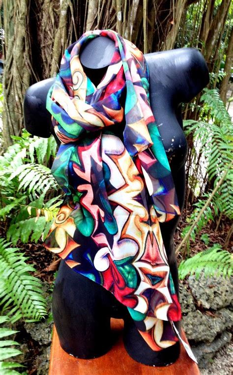 Art Scarf By Onlydifferent On Etsy 4995 Art Scarves Wearable Art