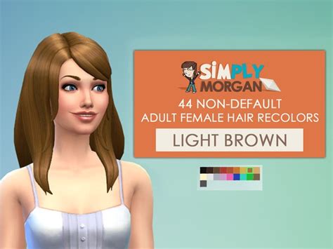 The Sims Resource Light Brown Hair Non Default Recolors By Simply