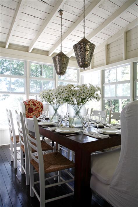 Red Cottage Beach Style Dining Room Other By Lisa Stevens