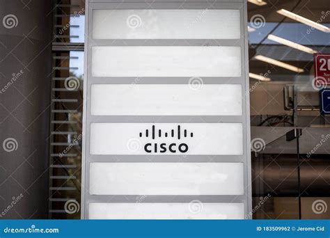 Cisco Sign In Front Of The Headquarters In Silicon Valley Editorial