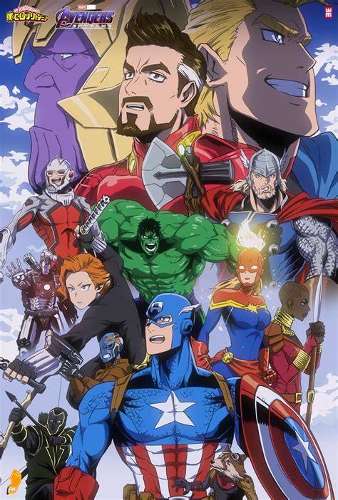 Avengers Endgame Poster In The Style Of My Hero Academia By Whyt