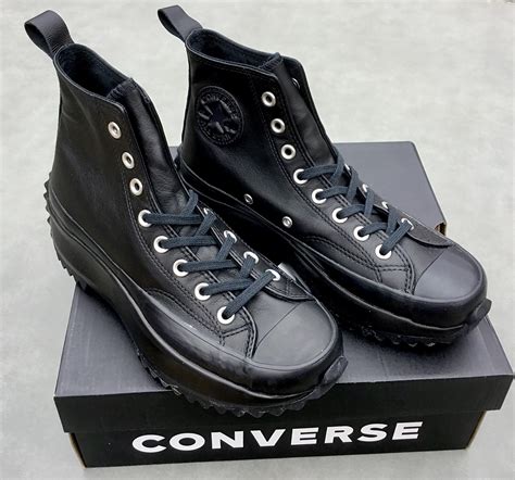 Converse Run Star Hike Leather Hi Black Boots Mono Platform Etsy
