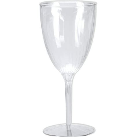 Clear Plastic Wine Glasses 24 Count For 24 Guests