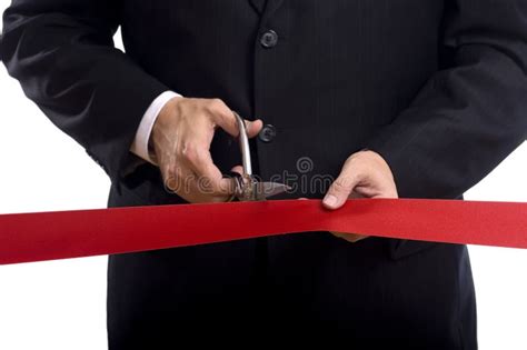 Cutting Red Ribbon Stock Image Image Of Grand Opening 7072939