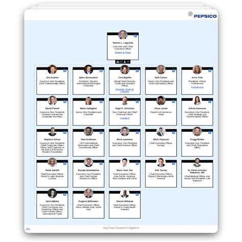 Pepsicos Organizational Structure Interactive Chart Organimi