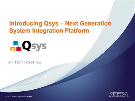 Ppt Introducing Qsys Next Generation System Integration Platform