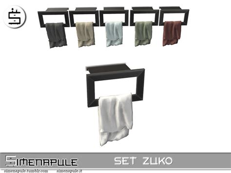 The Sims Resource Set Zuko Towel Rack 02