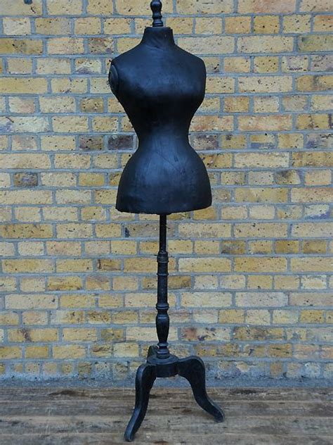 Vintage Black Dress Mannequin With Wasp Waist Origin France Year