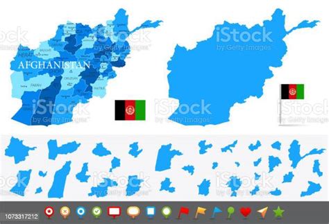 Karta Över Afghanistan Infographic Vektor Vektorgrafik Och Fler Bilder