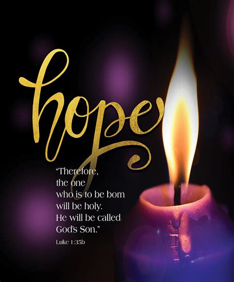 Hope Gods Son Advent Candle Sunday 1 Bulletin La Cokesbury