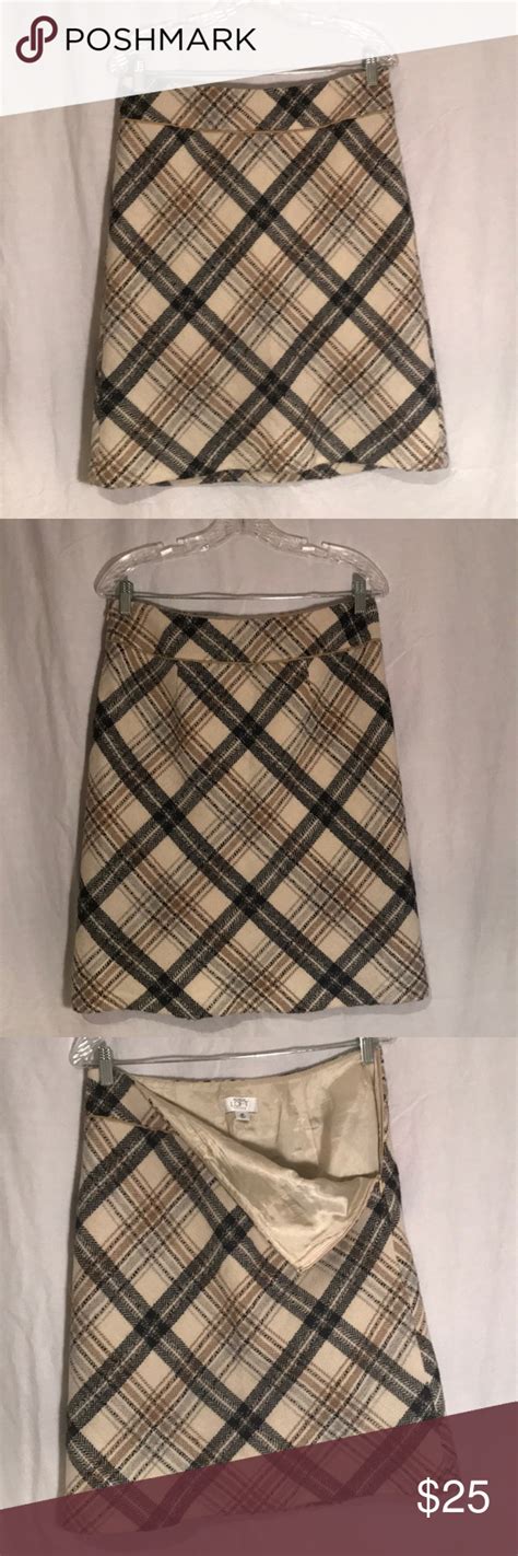 Ann Taylor Loft Wool Plaid Pencil Skirt 8p Plaid Pencil Skirt Skirts