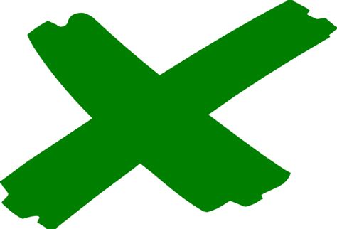 Green X Marks The Spot Clip Art At Vector Clip Art Online