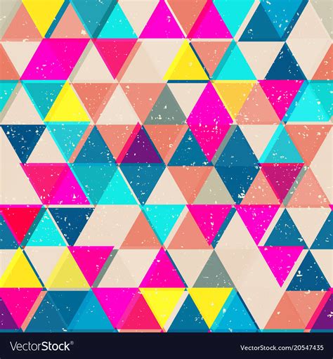 Bright Color Triangle Seamless Pattern Royalty Free Vector