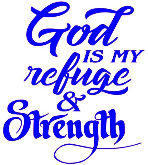 God Is My Refuge And Strength Vinyl Transfer White Texas Rhinestone