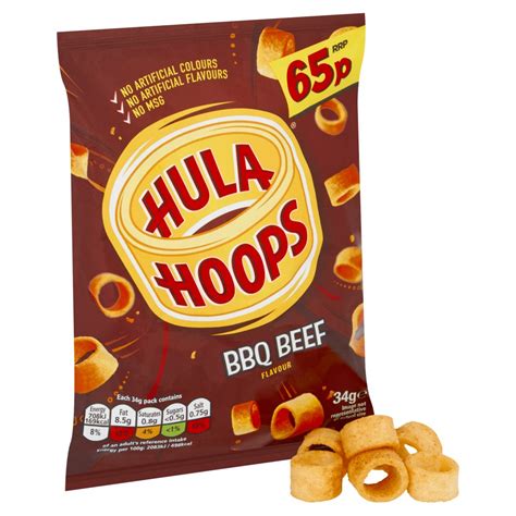 Hula Hoops Bbq Beef Crisps 34g 65p Pmp Bestway Wholesale