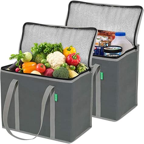 Xl Insulated Shopping Bags For Groceries 2 Pack Premium