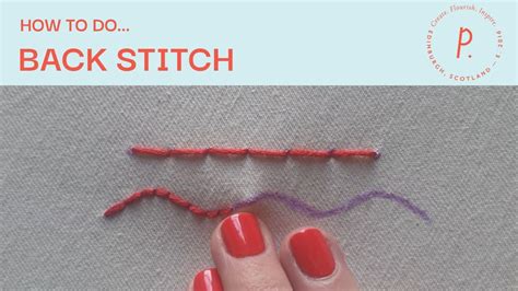 How To Back Stitch Embroidery Tutorial For Beginners Youtube