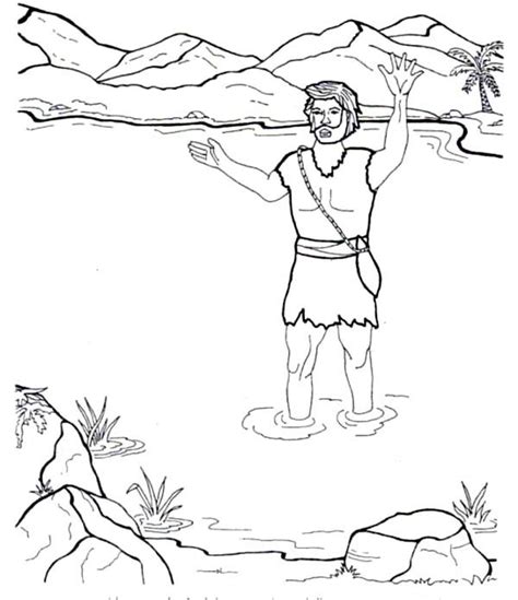 John The Baptist In The River Coloring Page Netart Coloring Pages