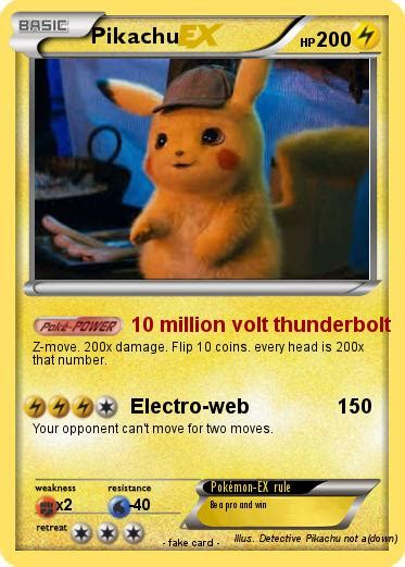 Pokémon Pikachu 20246 20246 10 Million Volt Thunderbolt My Pokemon Card