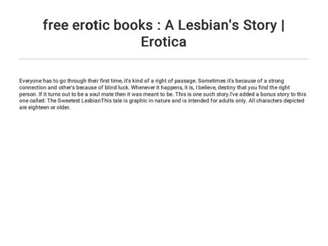 free erotic books a lesbian s story erotica