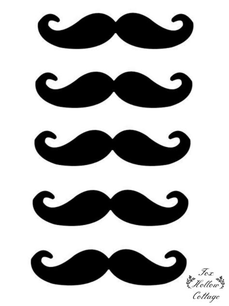 Printable Mustaches Templates Clipart Best
