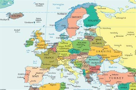 Map Of Eastern Europe Countries And Capitals Europe City Map Paris Trip