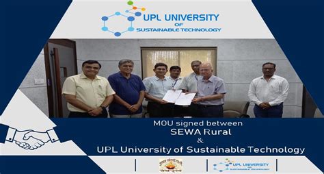 Mou With Sewa Rural Jhagadia Upl University Of Sustainable Technology