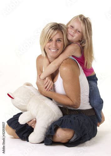 Attractive Blonde Mother And Daughter Buy This Stock Photo And