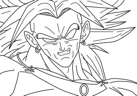 Dragon Ball Broly Coloring Page Anime Coloring Pages