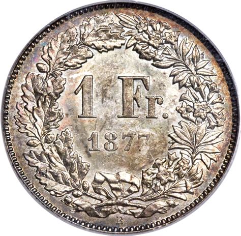 One Franc 1877 Coin From Switzerland Online Coin Club
