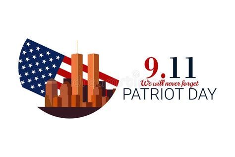 Patriot Day September 11 We Will Never Forget Vector Illustration