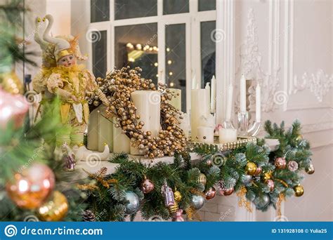 Beautiful Holiday Decorated Room With Christmas Tree