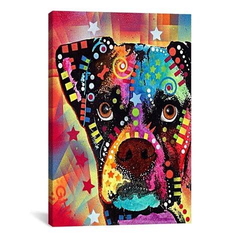 Icanvas Boxer Cubism By Dean Russo Graphic Art On Canvas And Reviews
