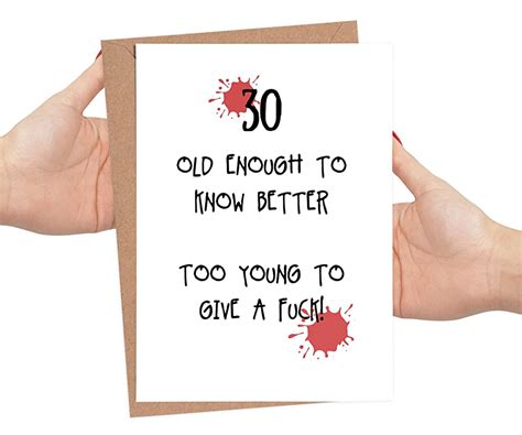 Funny 30th Birthday Cards For Men Personalised 30th Cards For Women