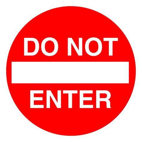 Do Not Enter Printable Sign