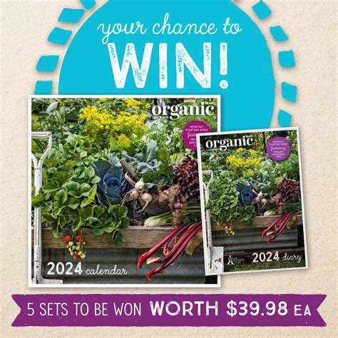 Win 1 Of 5 Organic Gardener Calendar And Diary Sets Organic Gardener