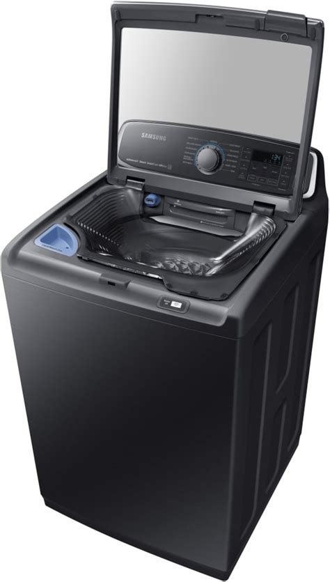 We did find that the washing machine is sometimes quieter than a normal washer would be; Samsung WA52M7750AV 27 Inch Top Load Washer with 5.2 cu ...