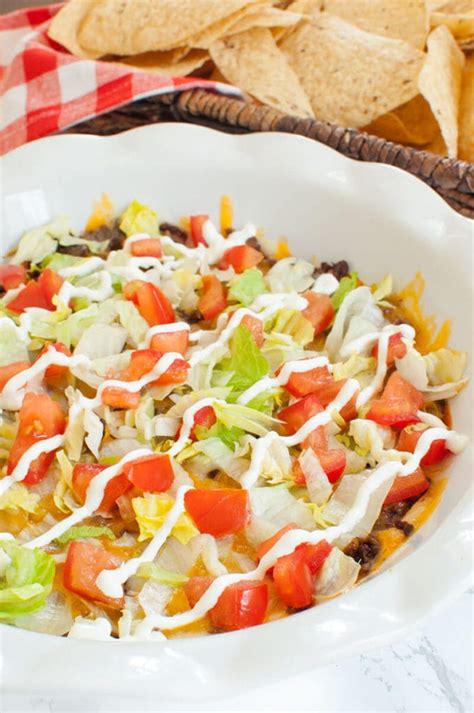 Taco Dip With Meat And Cream Cheese Dip Recipe Creations