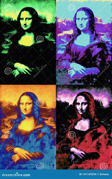 Da Vinci Painting The Mona Lisa Gioconda Vector Illustration