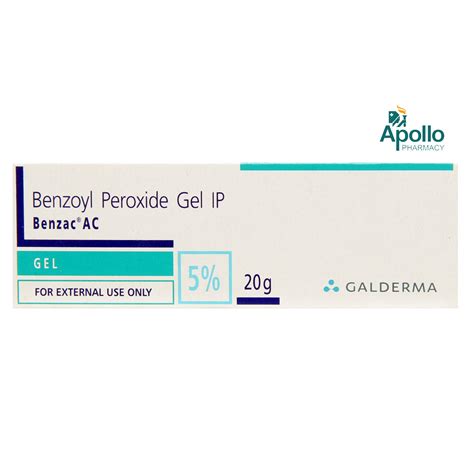 Benzac Ac 5 Gel 20 Gm Price Uses Side Effects Composition Apollo