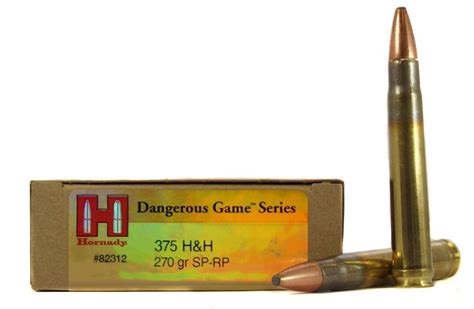 Hornady Dangerous Game 375 Handh Magnum 270 Gr Spire Point Recoil Proof