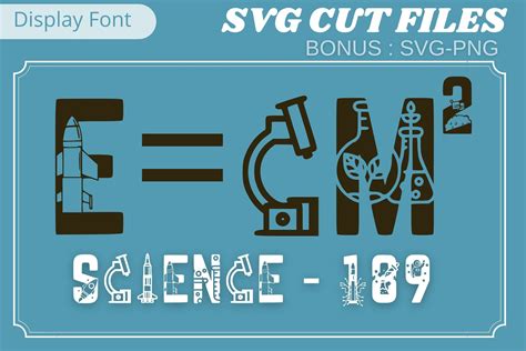 Science Font By Cnxsvg · Creative Fabrica
