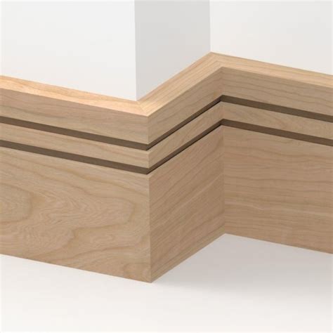 Solid Cherry Square Double Edge Skirting 3 Metre From Uk
