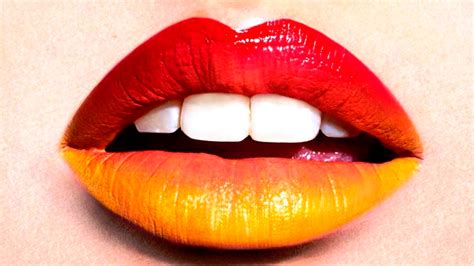 Labios Bicolor Fucsia Naranja Kore Cosmetics Make Up Tutoriales