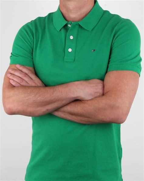 For example, you can opt for a fitted polo. Tommy Hilfiger Cotton Pique Polo Shirt Green, Mens, Polo ...