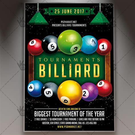 Billiard Premium Flyer Psd Template