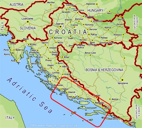 Except the scenic croatian coast, croatian hinterland definitely has a lot to offer to its visitor with its unspoiled and best preserved nature beauty. Map-Dalmatia | Croatia map, Croatia